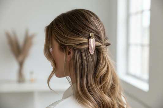 Haarspangen in Rosa-Ton