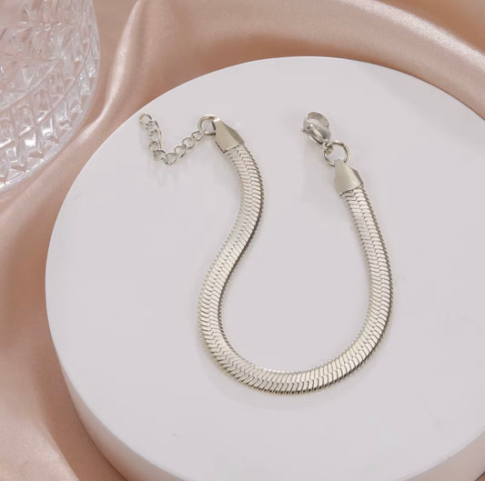Silbernes Snake Chain Armband