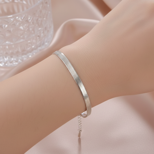 Silbernes Snake Chain Armband