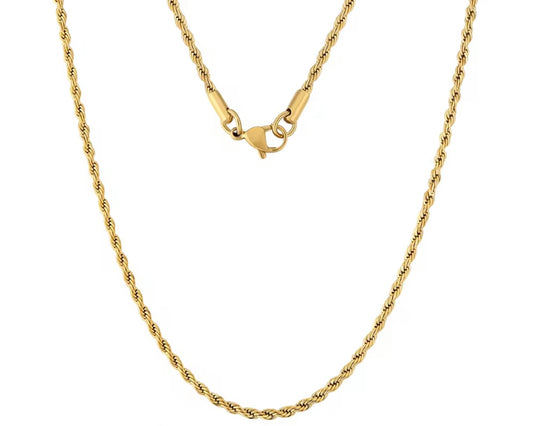 Vergoldete Rope Chain Kette