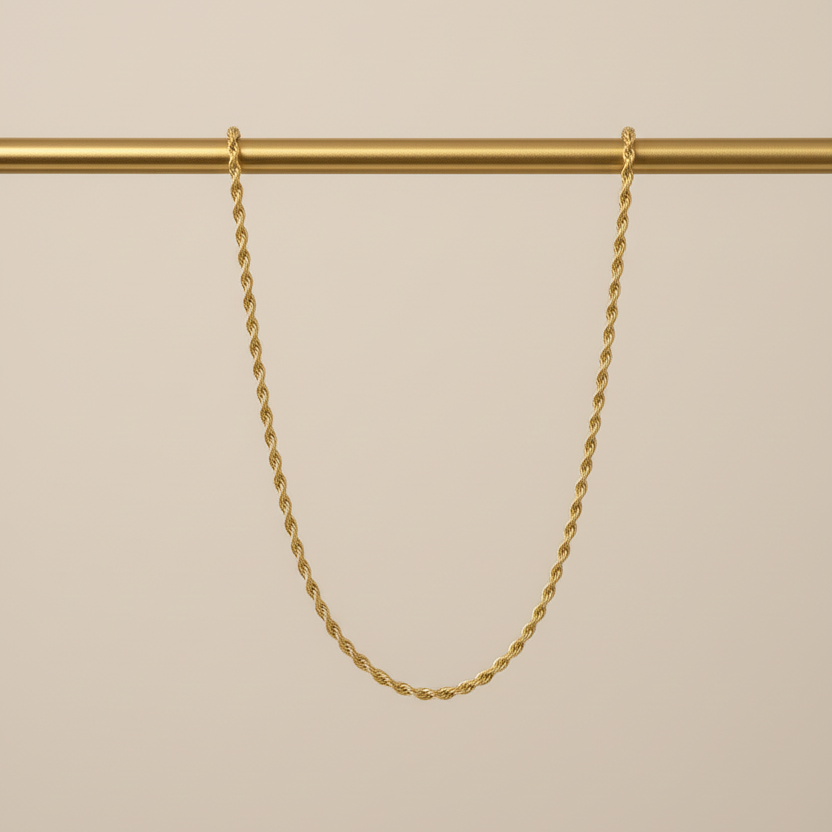 18K Vergoldete Rope Chain Kette